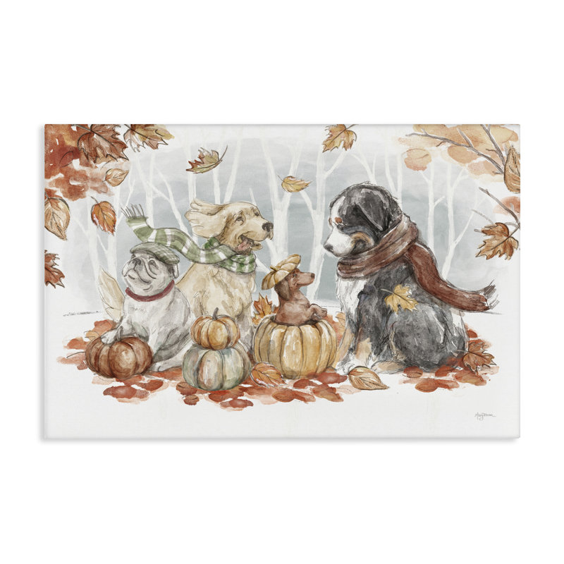 «Autumn Fun Dogs» par Mary Urban, H 16 po x l 24 po
