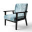 Fauteuil d'appoint rembourré «Gifferd - Blue Modern Water III»