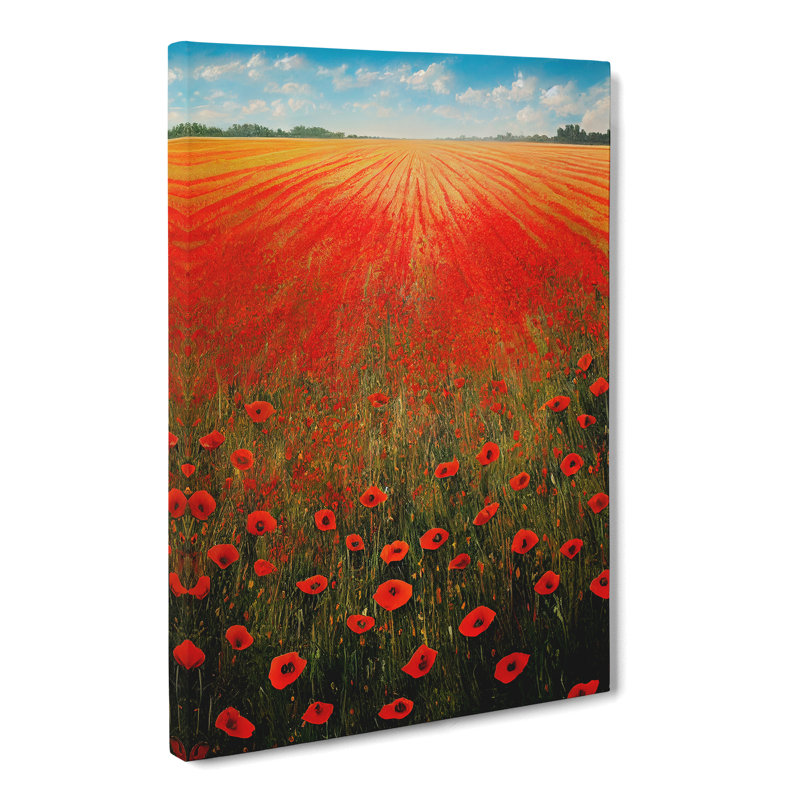 Spiro Poppy Field Vol.5 - Wrapped Canvas, 76cm H x 50cm W x 3cm D