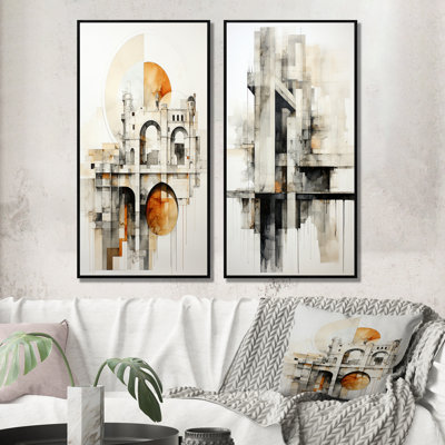 «Grey Bridge Minimalistic Connection», 2 pièces sur toile