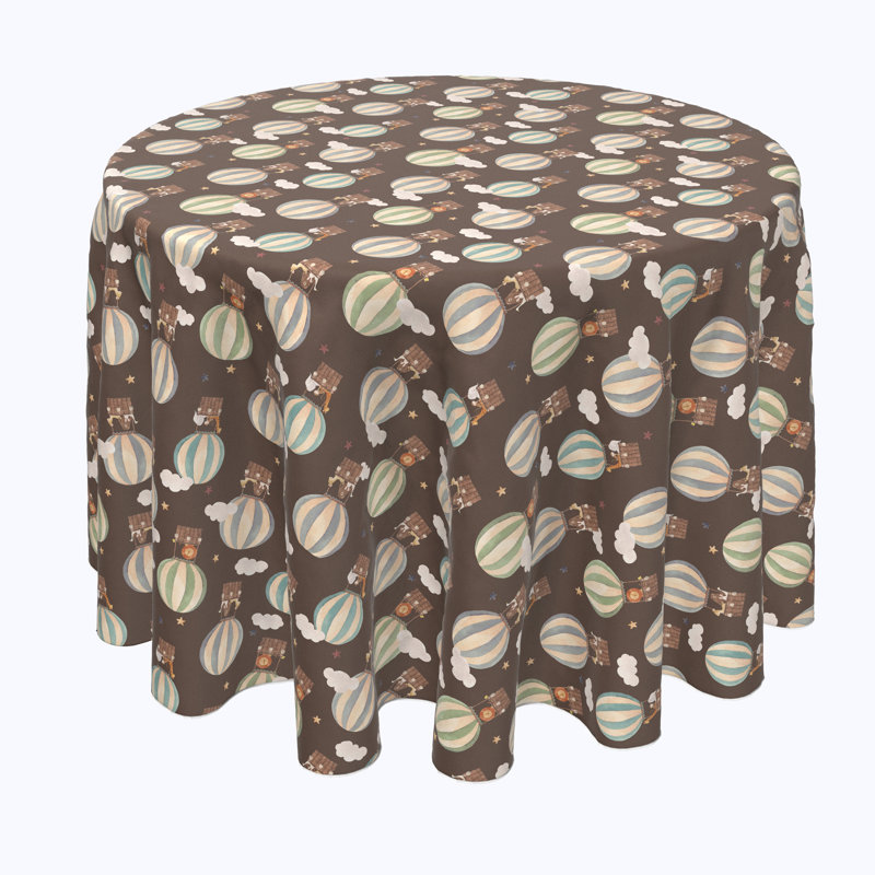 Aholla Geometric Round Tablecloth, 90" x 90"