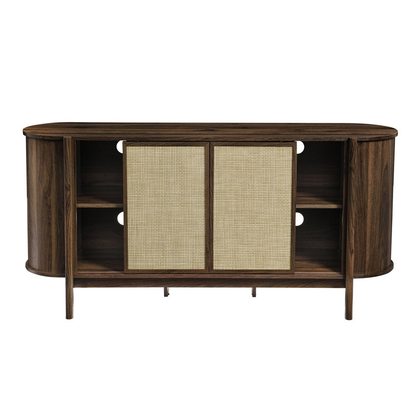 Reid 63" Curved Sideboard In Walnut