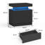 LED Bedside Table with 2 Drawers, Bedside Table with LED Lights for Bedroom-85476454