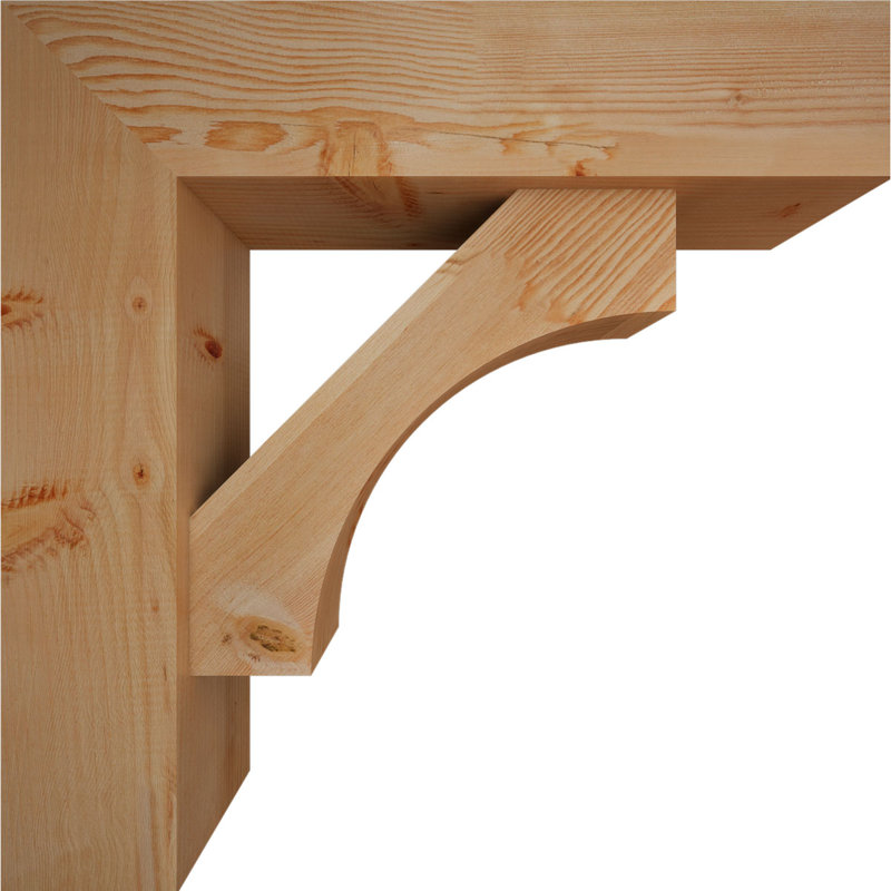 Westlake Block Bracket w/ Offset Brace, 28 x 28, 7 1/2"W Douglas Fir (Smooth)