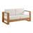 Shay 68" Outdoor Sofa In Oiled Eucalyptus