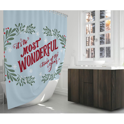 It's the Most Wondeful Time of the Year  Ultra-Thin Lightweight Shower Curtain