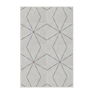 Tapis géométrique gris