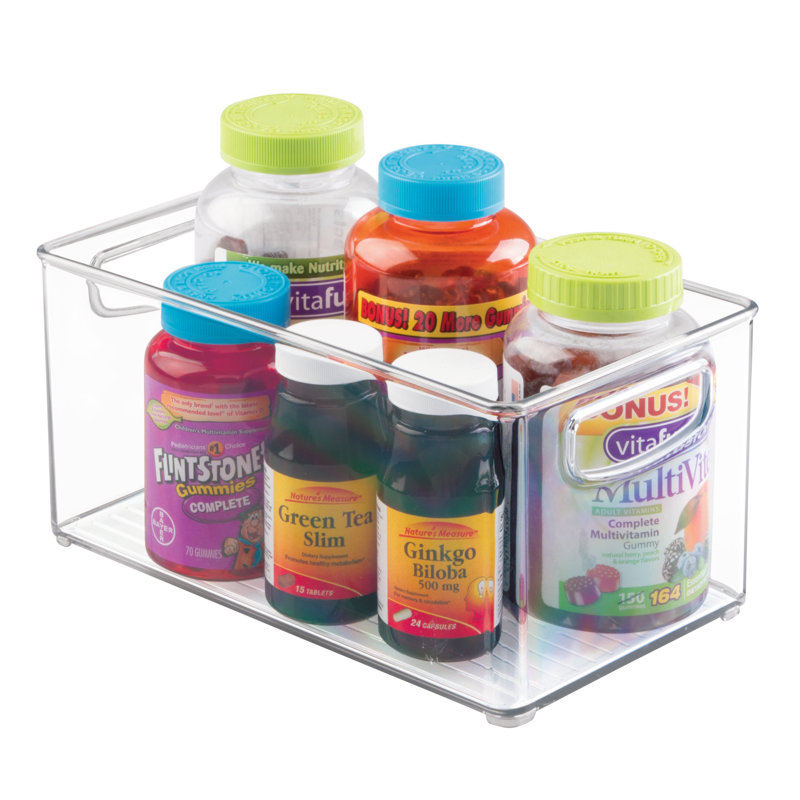 iDesign Plastic Fridge and Freezer Organizer Bin with Integrated Handles – 10" x 5" x 6", Clear