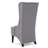 Cool High Back Dining Chair With Wings, Grey Upholstery, Strong Birch Wood Legs, 22.79"W X 28.02"D 45.61"H Modern Fabric Upholstered Tall And Base,