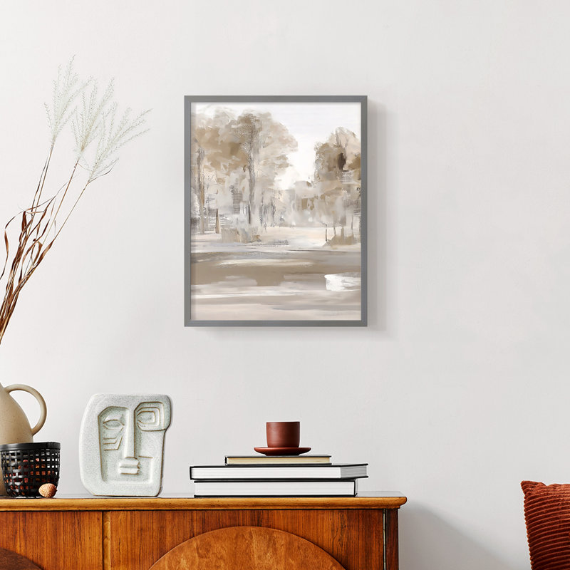 Paysages de la série VIII - reproduction encadrée de qualité supérieure - prête à être accrochée - aucun clou requis
