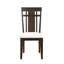 Table de salle à manger extensible brun foncé 5 pièces et 4 chaises d'appoint en tissu beige