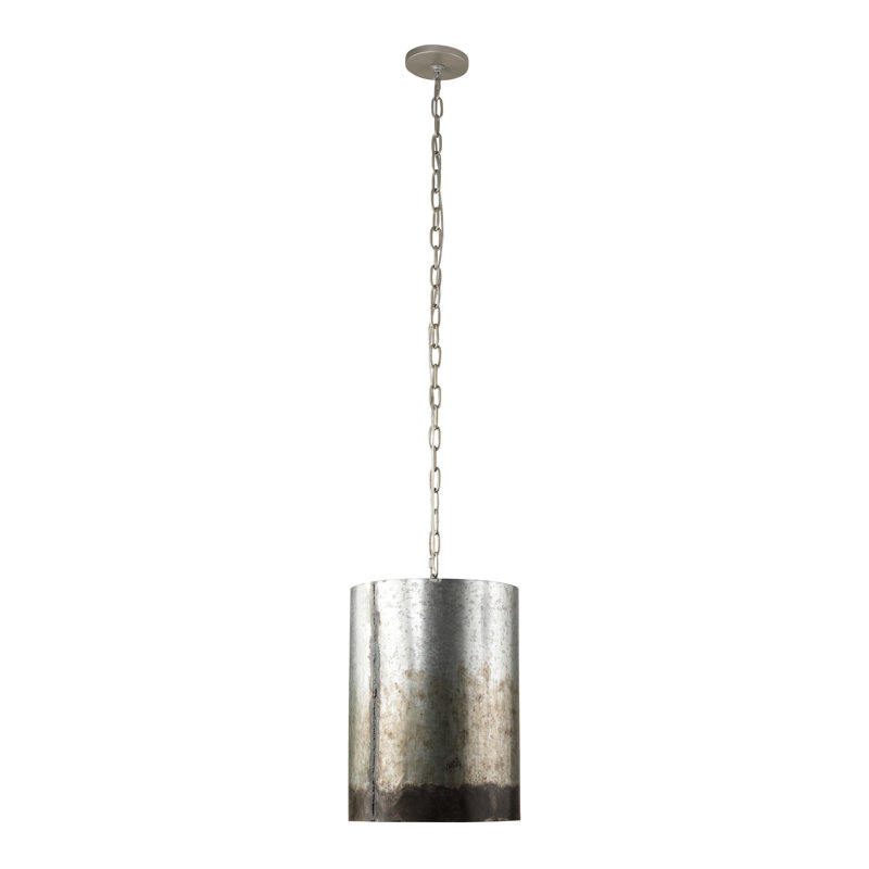 Luminaire suspendu 2 lumières Cannery, Silver, Ombre Galvanized