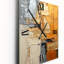 Horloge murale moderne dorée et dorée à géométrie brillante - Collages abstraits-99630526