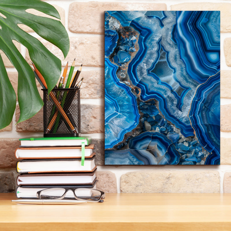 Art mural sur toile Wrought Studio ™ «Glow Of Blue Quartz» par Svetlana Aleynikova, H 16 po x l 12 po