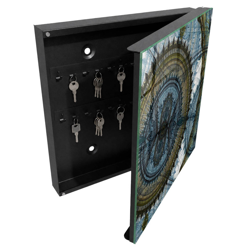 Key cabinet, Opens to the right, 30x30x5, White, details and geometric motif in harmony, 