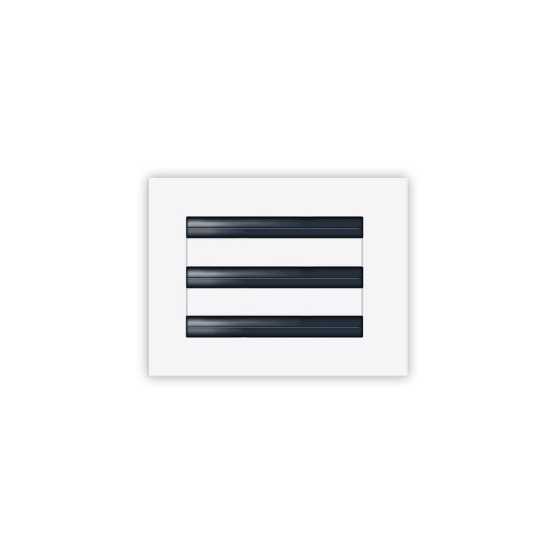 Buildmart - Couvercle d'évent AC moderne 8 x 6 - Diffuseur à fente linéaire standard - Grille de registre / Taille: H 2 po x l 6 po x L 8 po