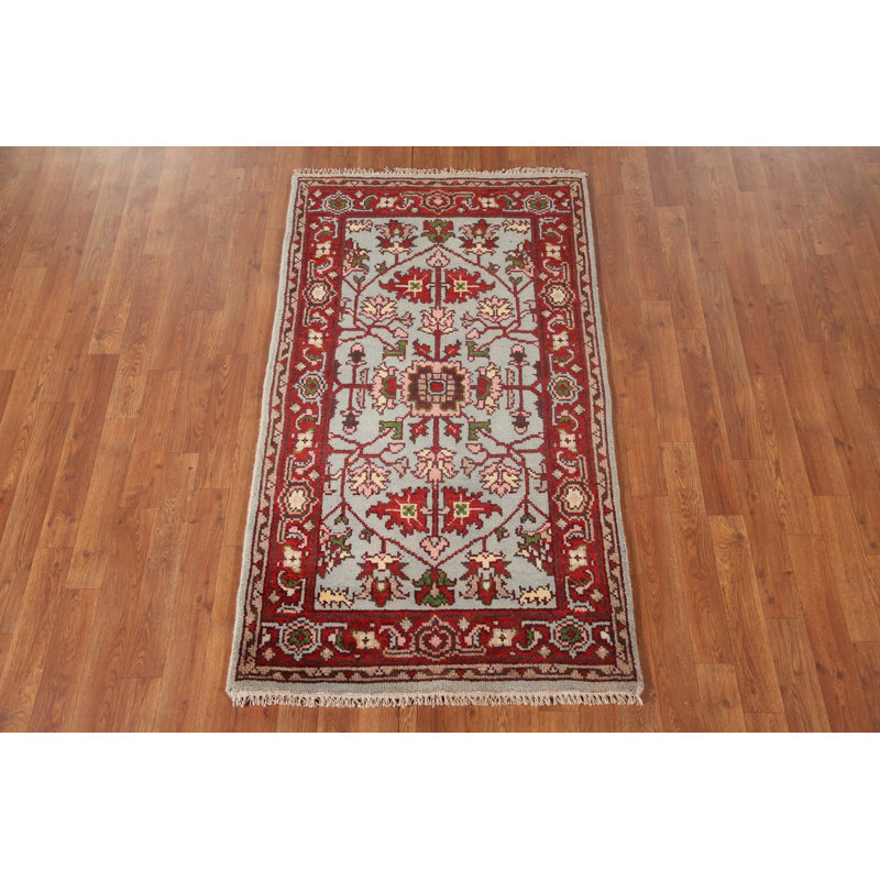 Tapis oriental bleu clair Oushak 3 x 5
