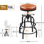 Upholstered Counter Stool with Metal Frame-1280351646