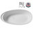67'' x 33.5'' Soaking Solid Surface Bathtub