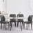 Raffertie 19.6" H PU Leather Upholstered Modern Dining Chairs With Black Metal Frame and Checker-Shaped Backerst-679365328-690409910