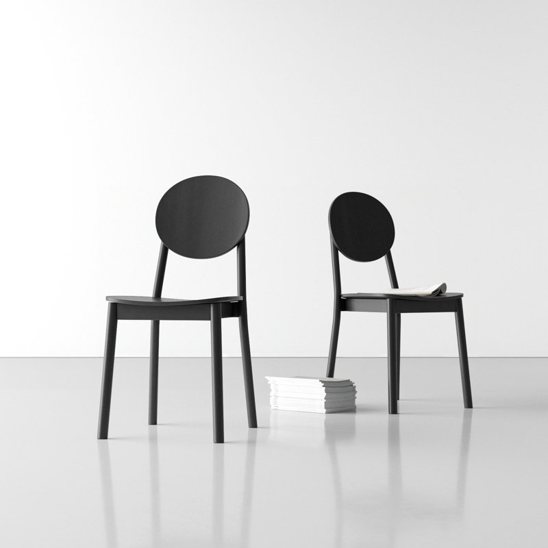 Kassia King Louis Back Side Chair in Black