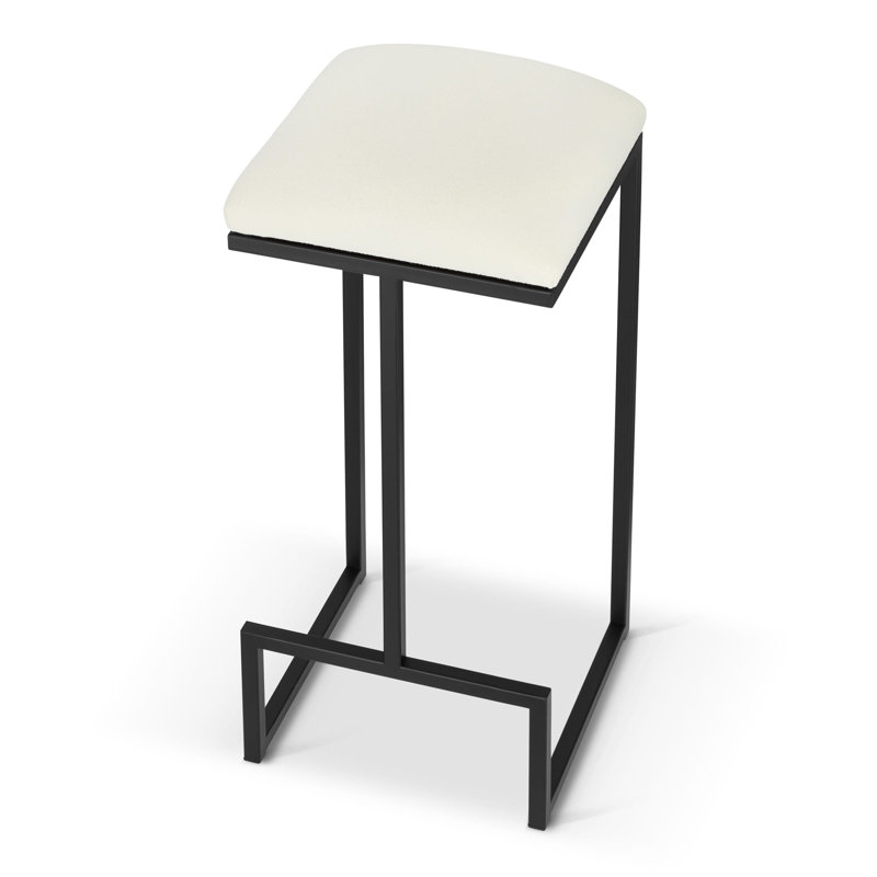 Makaeel Upholstered Counter Stool with Metal Frame