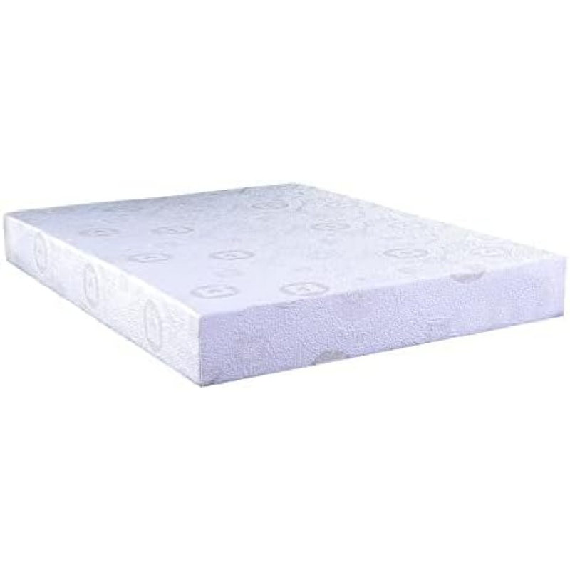 Collection Herbal Fusion, matelas en mousse viscoélastique infusée de thé vert, très grand, blanc., Très grand lit