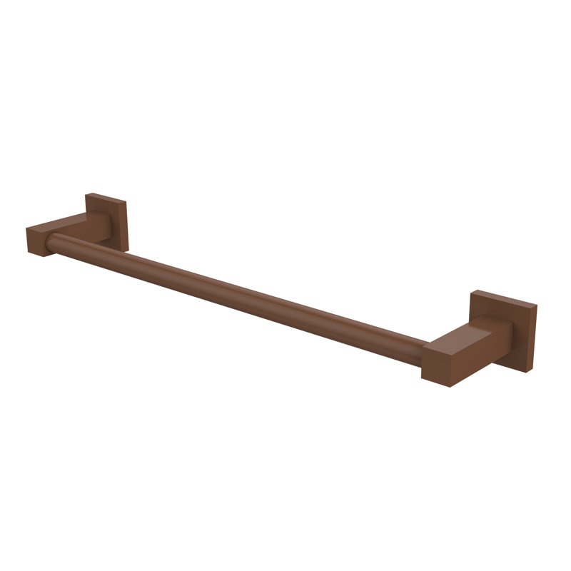 Barre à serviettes murale contemporaine Haranu, Bronze antique, H 2 po x l 37,7 po x P 3,7 po