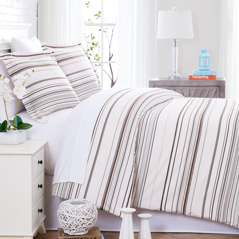 Coastal Taupe Full Reversible Down Alternative Microfiber Comforter Set