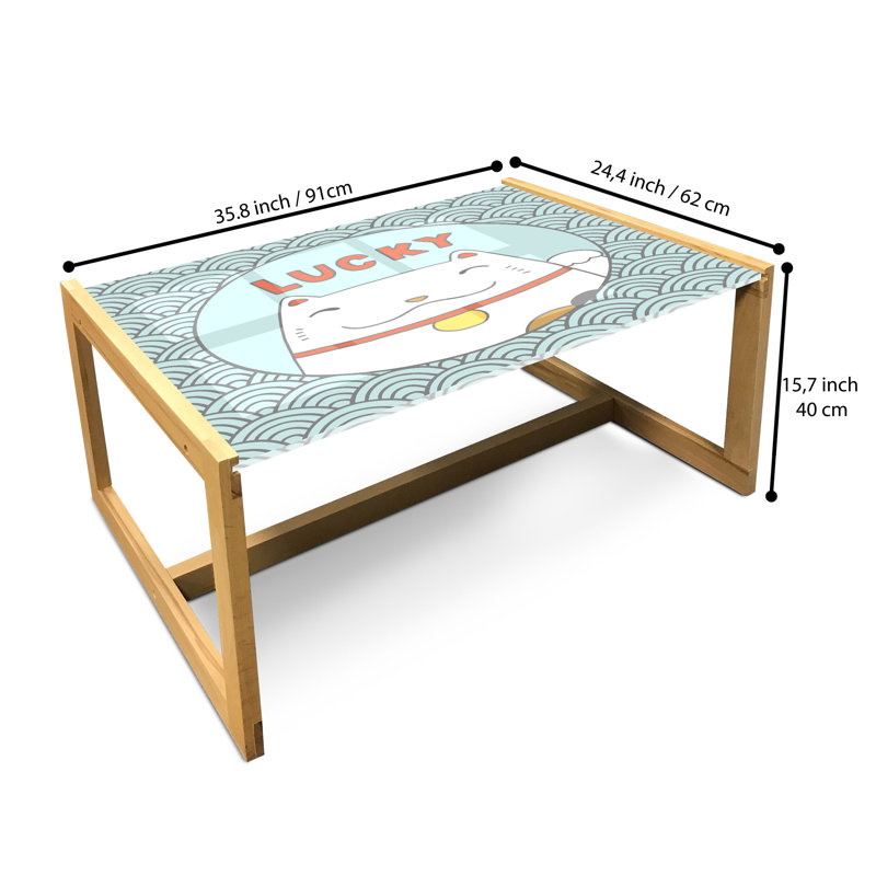 Coffee Table, 15.75" H x 35.83" L x 24.4" W
