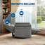 Fauteuil oscillant inclinable électrique pour le salon, fauteuil berçant à 360 ° avec inclinaison réglable-129665223
