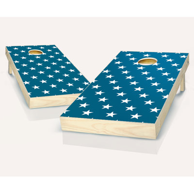 Ensemble de cornhole en bois massif 2 'x 4' avec sacs Liberty Stars