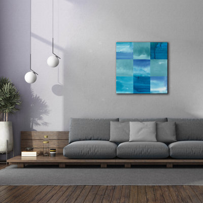  'Blue Jean Blues 1' by Alicia Longley Canvas Wall Art, 37" x 37"