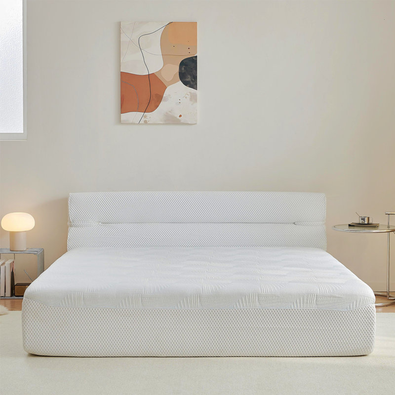 All In One Mattress & Bed Frame 15 Inch  Mattresses  In A Box With Cool Fabric, Pressure Relief, Motion Isolation No Assembly Required For Living Room Apartment Bedroom Dormitory