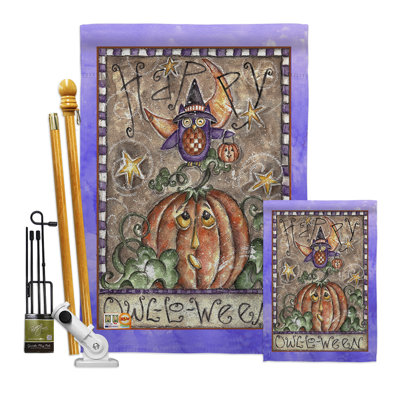Double Sided 40'' H x 28'' W Polyester Halloween Flag Set