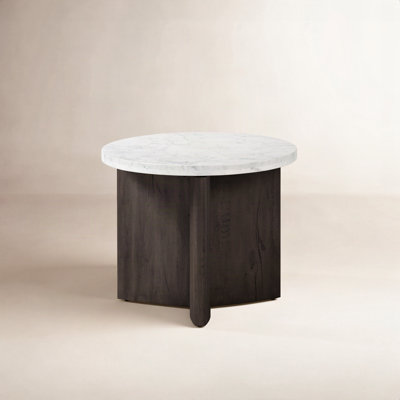 Iddo 25" Genuine Marble End Table