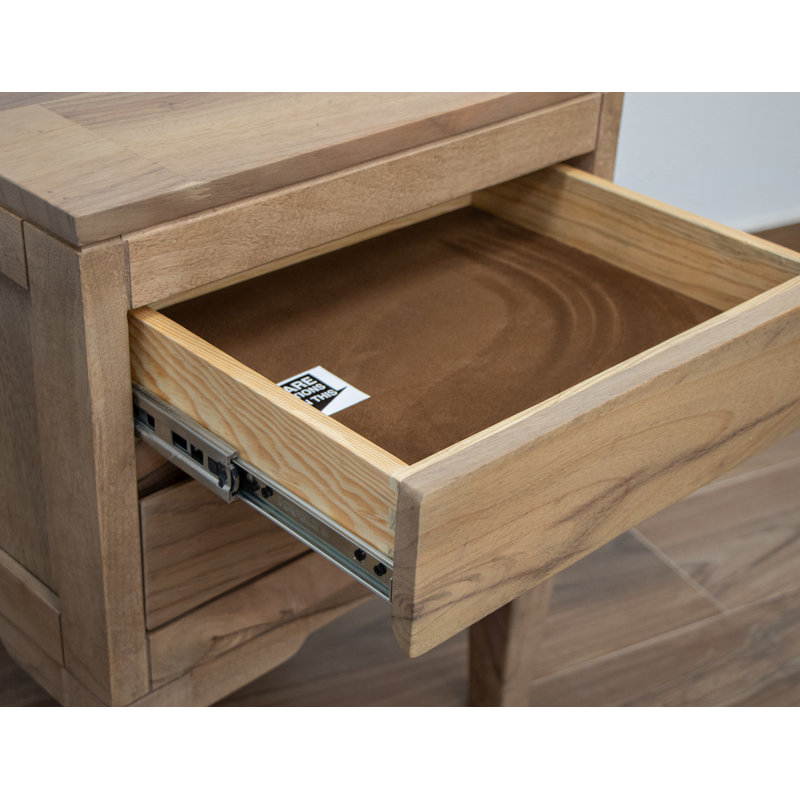 Table de chevet 2 tiroirs Parota Nova