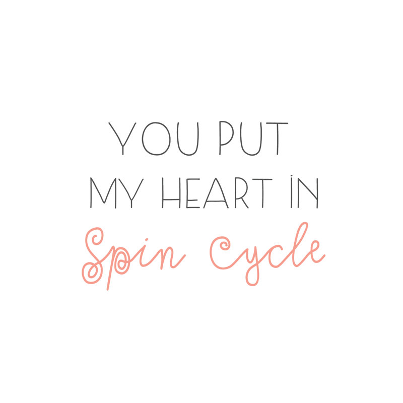 Put My Heart In Spin Cycle, 30cm H x 30cm W x 3.8cm D