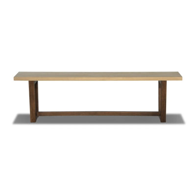 Cascais Dining Bench with Industrial Base by Grain Wood Furniture