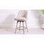 Modern Mid-Century Swivel Bar stool with Backs and Wood Legs-1770815075