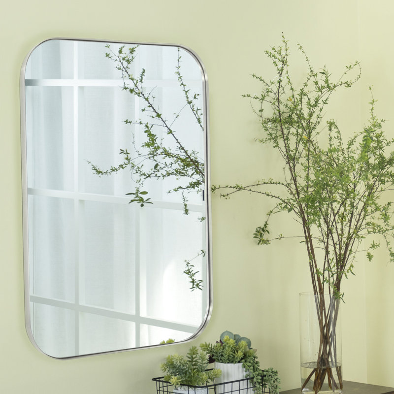 Miroir mural Josilyn, Nickel brossé, 30 po x 22 po