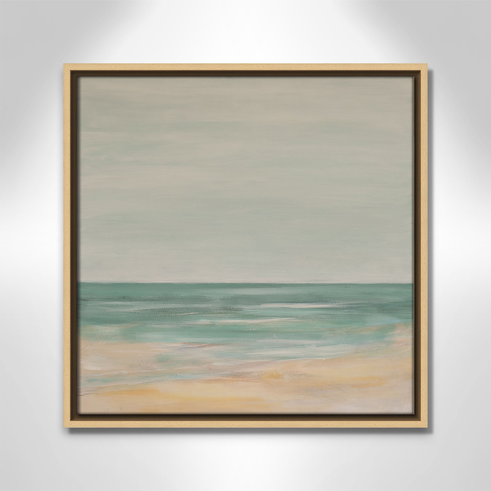 Horizon Print by S.H. Khan, 17.5" H x 17.5" W, Natural