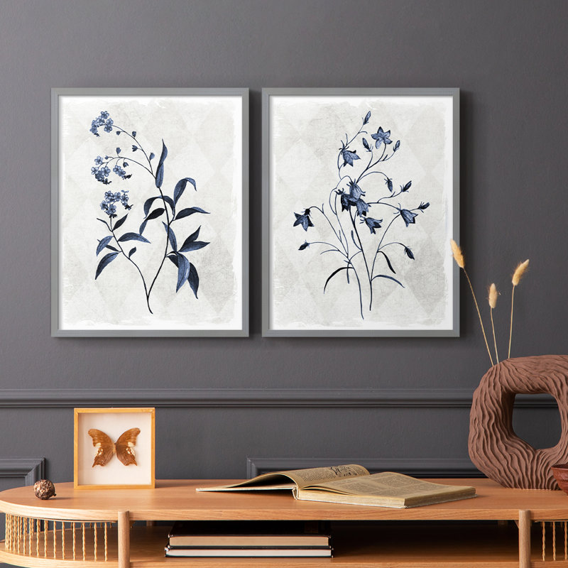 Reproduction encadrée Harlequin Botanical I-Premium - prête à être accrochée - aucun clou requis - aucun clou requis, Vert