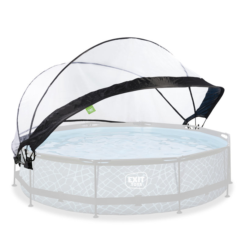 EXIT Toys Round Multifunctional Cover Dome Enclosure for Outdoor Pools, 12'5" W