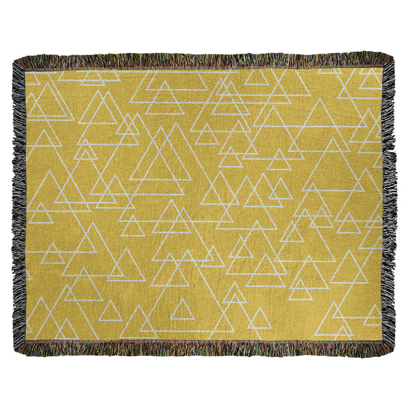 Couverture de coton tissée en triangle dispersable, l 50 po x L 60 po, Jaune