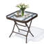 Table d'appoint carrée pliante d'extérieur en verre-1488376210