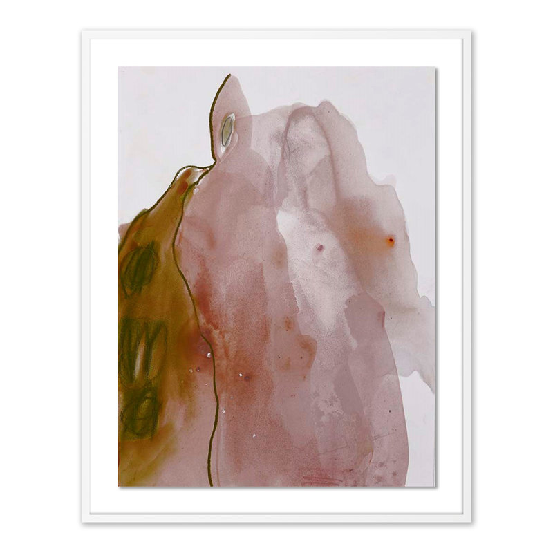 Abstract Desert IV Painting by Kim Whiteside, White, 48" H x 38" W x 2.5" D