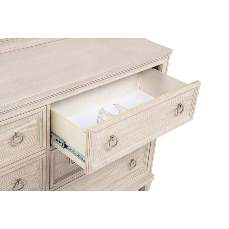 Commode 6 tiroirs avec miroir Modern Coastal