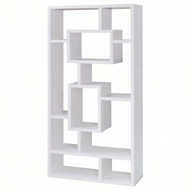 Bibliothèque blanche à 10 tablettes, Blanc