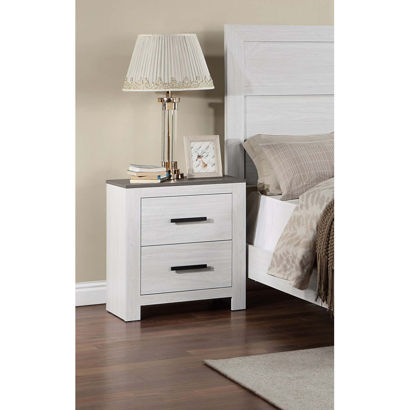 Table de chevet 1Pc Table de chevet 2 tiroirs
